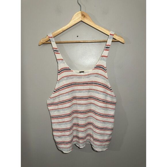 Free People Knit Tank Top Women’s XS Oversized Square Back Stripes - Picture 3 of 8